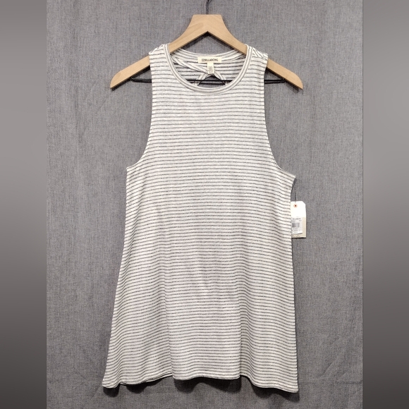 NWT Billabong By and By Cream Striped Swing Dress Women's XS Casual Retro Beach - Picture 3 of 11
